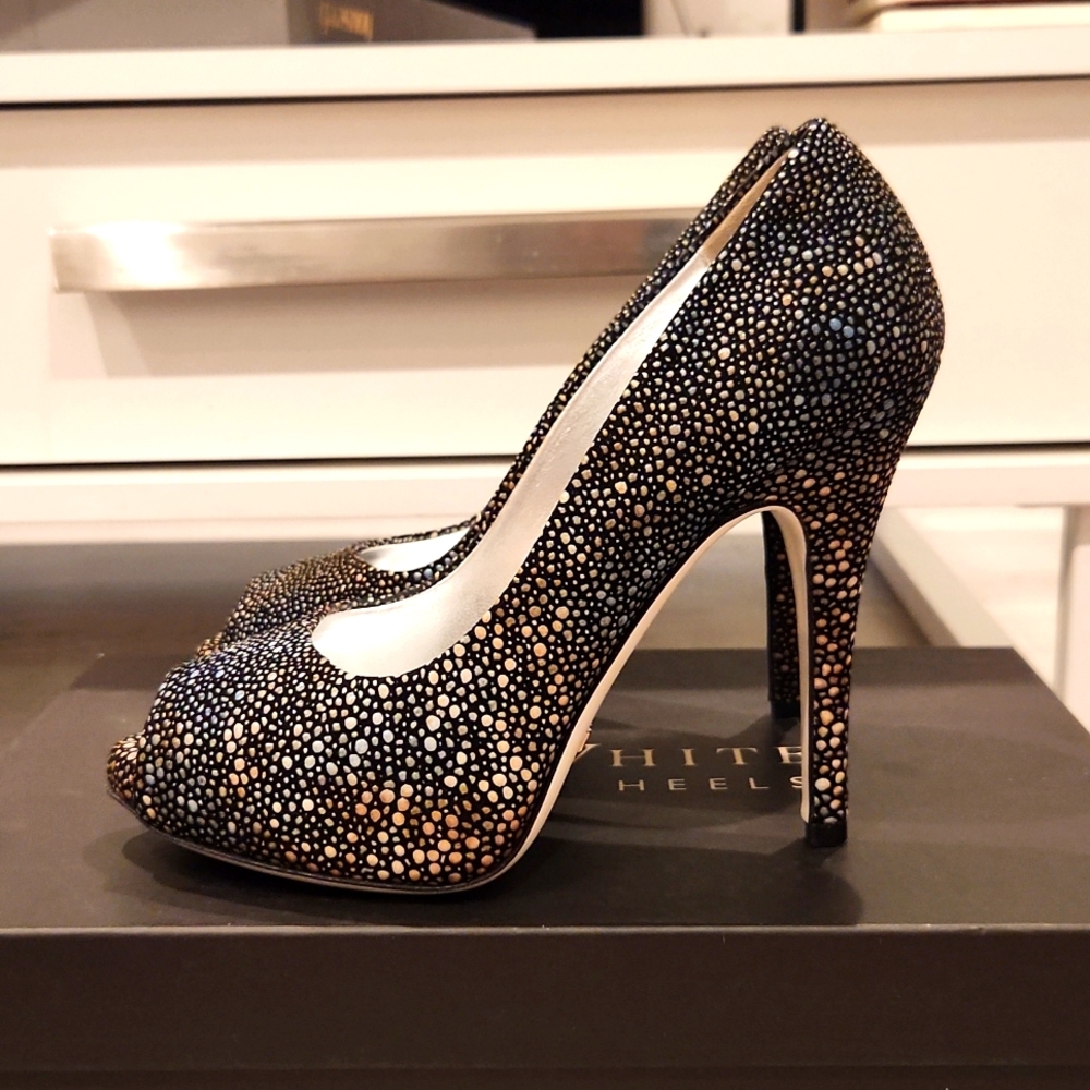 Onyx stone heels with open toe size EU 35.5